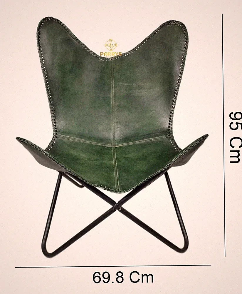 Butterfly Chair - Indian Leather Butterfly Chair For Home And Office PL2-1.37