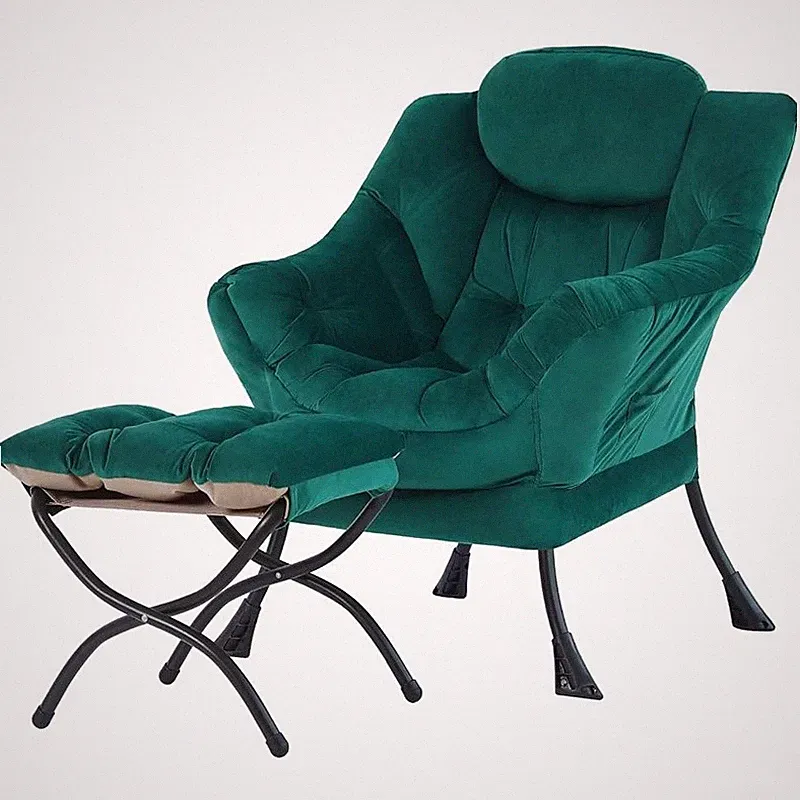 Comfy Lounge Chair W/ Ottoman Durable Heavy Duty Armchair Recliner Small Spaces