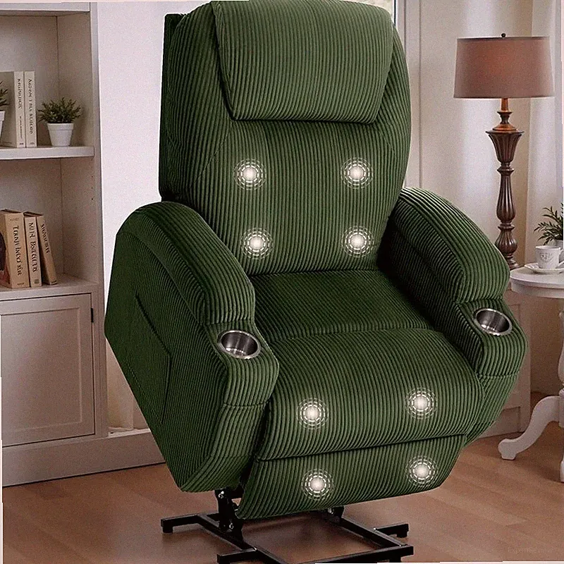 Electric Lift Recliner Chair W/ Vibration Massage Storage Pockets Easy Assembly