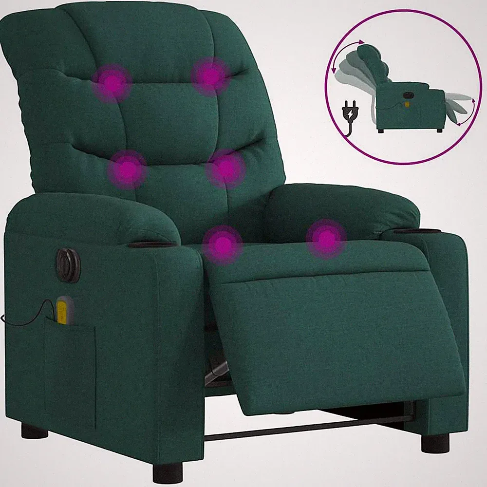 Electric Massage Recliner Chair with USB Massage Function vidaXL