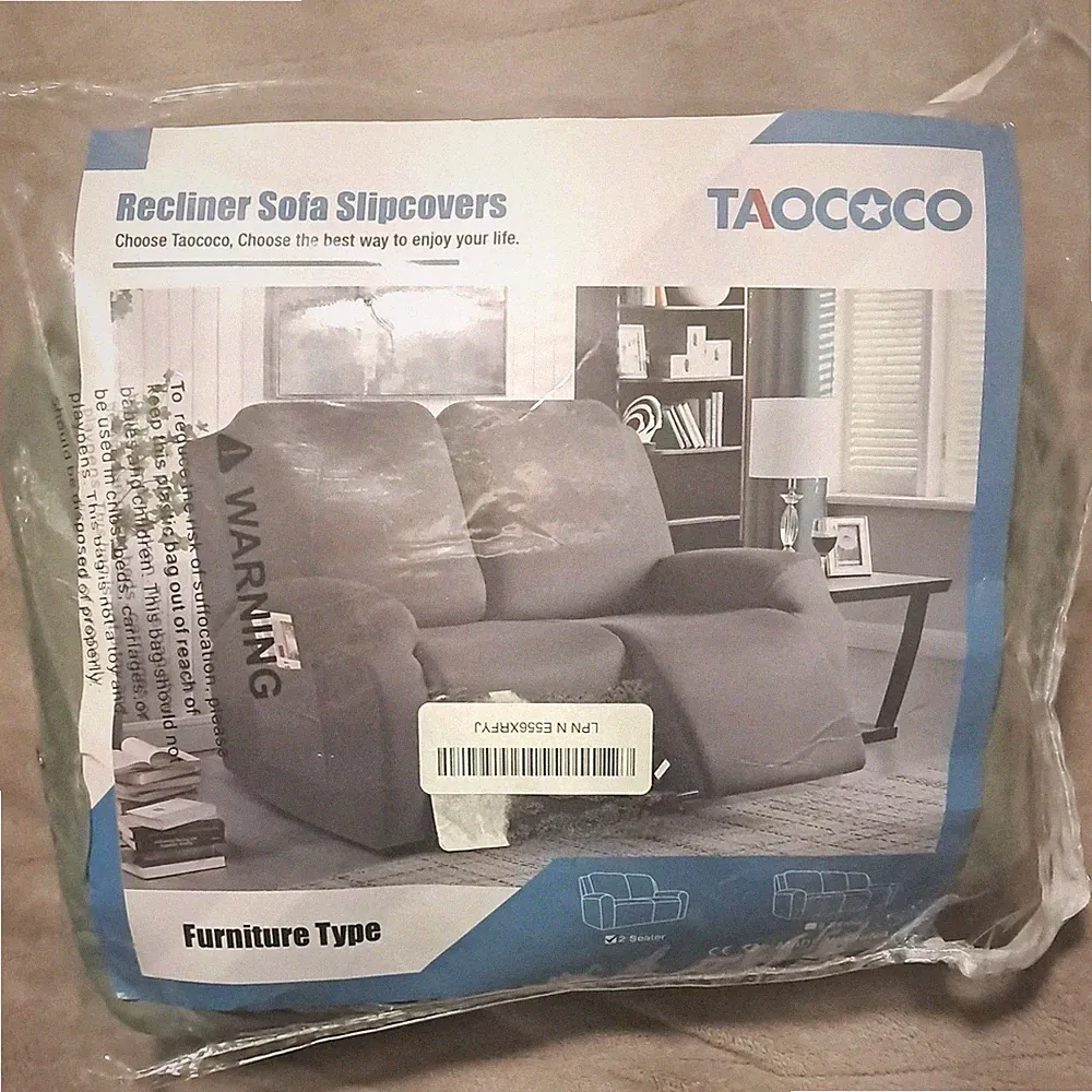 New Taococo 2-Seater Recliner Sofa Slipcover Sage Green Soft Smooth Fabric