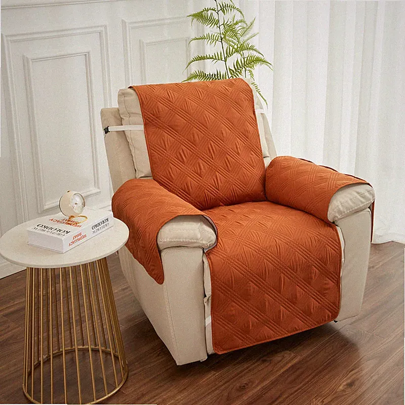 Quilted Recliner Chair Cover Slipcover Reversible Anti-Slip Sofa Seat Protectors