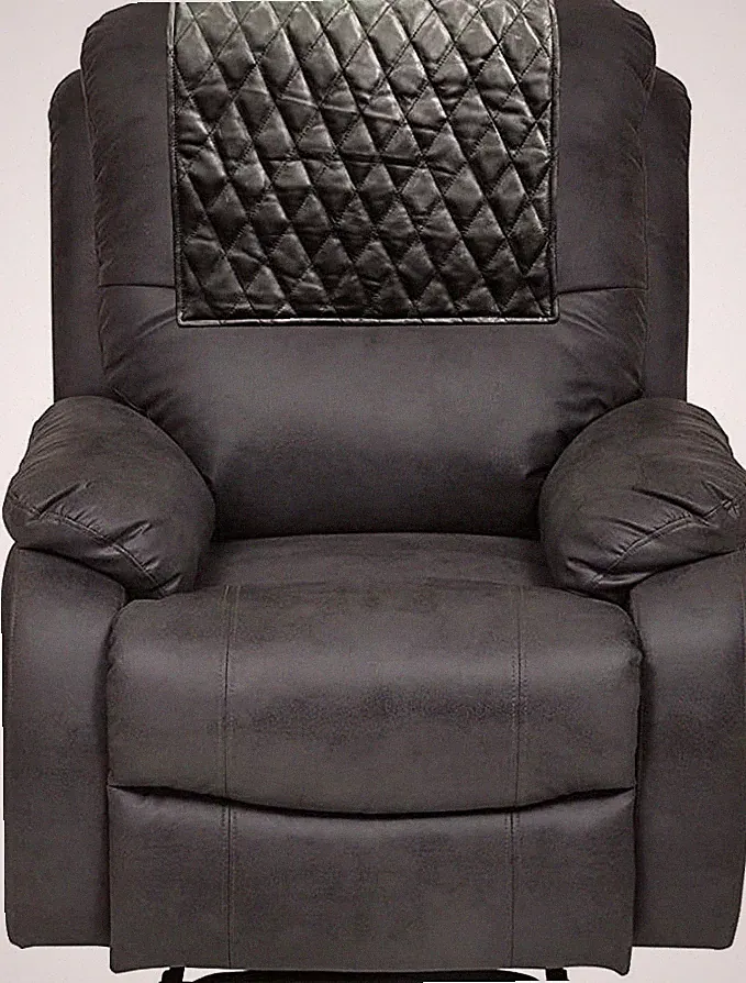 Recliner Headrest Cover Chair Protector Sofa Furniture Leather Slipcover Black 1